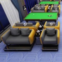 Canapé de billard et fauteuils de spectateur de luxe, sièges personnalisables pour salle de billard avec options de couleurs et de tailles multiples