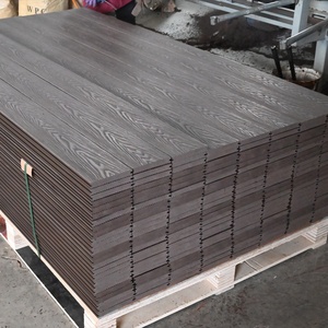 Wpc Decking Tablón Terraza al aire libre en línea 3D en relieve Wpc Floor Suelo de madera compuesto Wpc Decking Board - Product Image 6