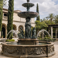 Fontaine de jardin en bronze et cuivre, sculpture d'extérieur, élément aquatique, statue classique, décoration personnalisée pour hôtel, villa, cour, place publique
