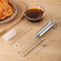 Injecteur de marinade 2 oz, outil d'assaisonnement pour rôtis, design minimaliste moderne, personnalisable, aiguille à dinde en acier inoxydable 304