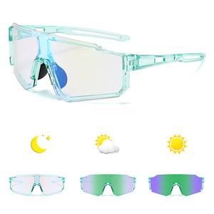 Lunettes de cyclisme photochromiques, monture PC, protection UV380, pour hommes et femmes, lunettes de sport - Product Image 4