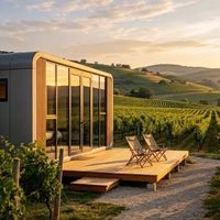 Maisonnette modulaire préfabriquée de 40 pieds, prête pour l'énergie solaire, certifiée AS Classe 1a, avec isolation EPS, pour l'Australie
