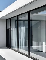Fenêtres et portes en aluminium à double vitrage avec revêtement en poudre pour projets résidentiels intérieurs et extérieurs, villas et maisons
