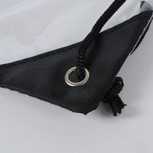 Transparent <b>Drawstring</b> <b>Backpack</b> 42x34cm Waterproof Outdoor PVC Bag Unisex General Packaging - Product Image 4