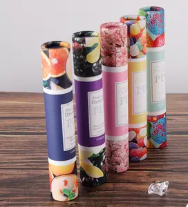 Round cylinder cardboard biodegradable paper tube packaging box perfume bottle paper tube