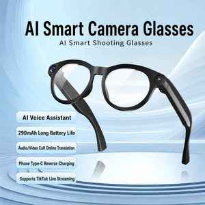 CY05 Smart Glasses 8MP Camera Real Time Translation AI Voice Assistant Live Streaming Vlog Eyewear Touch Control 290mAh Type-C - Product Image 6