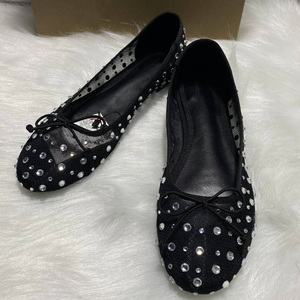 Chaussures plates pour femmes, sandales avec nœud décoratif, motif étoilé, légères, confortables, durables, chaussures décontractées pour femmes, chaussures de marche - Product Image 2