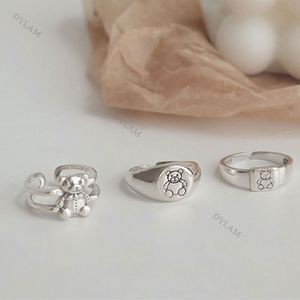 Dylam Women <b>Bear</b> Ring 925 Sterling Silver Solid Sterling Silver Plated <b>Bear</b> <b>Cute</b> Wrap Ring Adjustable Finger Band <b>Cute</b> Jewelry - Product Image 6