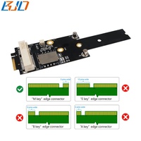 Adaptador Inalámbrico M.2 Key-M a Mini PCI-E MPCIe con Ranura para 1 Tarjeta SIM para Módulo Wifi BT / Módem 3G 4G LTE GSM