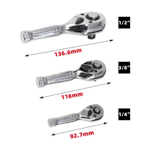 1/4 3/8, 1/2 дюймовый привод, хромированная ванадиевая сталь, 72-зубчатый ключ с коротким торцевым ключом, быстрый гаечный ключ с двойным направлением - Product Image 2
