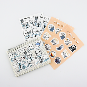 Adesivo Minimalista <span class=keywords><strong>Bianco</strong></span> e Nero Personalizzato con Taglio Kiss-Cut e Stampa a Caratteri Piccoli per Branding e Decorazione Minimalista dell'Ufficio - Product Image 3