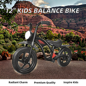Vélo d'équilibre électrique 3-en-1 pour enfants avec amortisseur et pneus gonflables pour l'exercice en extérieur (4-9 mois) - Product Image 2