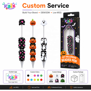 KAIX Penne Gel con Perline per Halloween, Penne a Sfera con Perline di Argilla a Forma di Zucca e Fantasma, Ideali per Regali per Bambini e Feste - Product Image 2