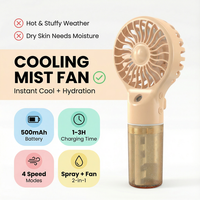 Nouveau mini climatiseur portable rechargeable par USB, humidificateur portable, brumisateur, ventilateur de refroidissement, humidificateur pour la maison et le bureau