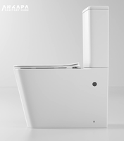 Nouvelle toilette en céramique de haute qualité pour salle de bain, design sans rebord, deux pièces, avec réservoir