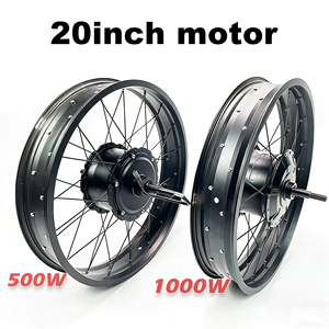 Kit <span class=keywords><strong>de</strong></span> roues avant et arrière pour vélo électrique, <span class=keywords><strong>moyeu</strong></span> <span class=keywords><strong>de</strong></span> <span class=keywords><strong>roue</strong></span> 20X4.0, 500W 1000W, accessoires <span class=keywords><strong>de</strong></span> modification pour Super 73 - Product Image 1