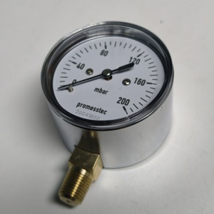 Manometro Digitale Calibrabile Regolabile per Micro Pressione Gas, Misuratore Mbar 0-200mbar in Acciaio Inossidabile - Product Image 4