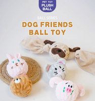 Jouet à mâcher en peluche pour chien, personnalisé, écologique, motif dessin animé, forme d'animal mignon, balle durable pour le jeu