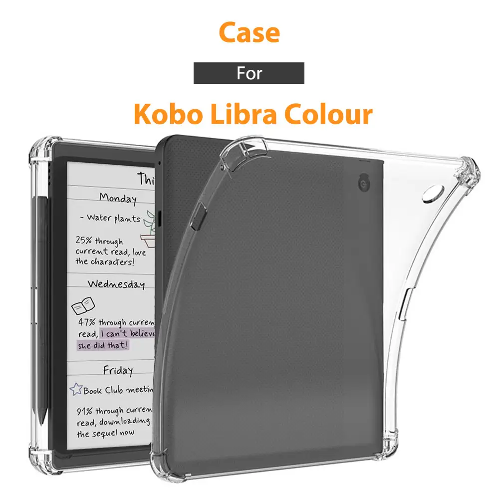 Với Stylus chủ trường hợp đối với Kobo Libra Clara colour 2E 2 HD Sage 7 inch rõ ràng TPU mềm eBook Reader máy tính bảng pbk158 laudtec