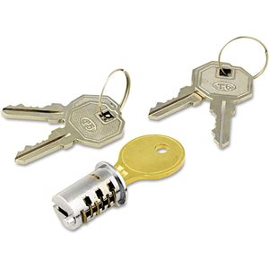 Alera ALE Kit de serrures chromées pour meubles, pour socles métalliques, pour écoles, bureaux et extérieurs, cylindre en alliage de zinc pour tiroirs et bureaux - Product Image 2