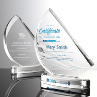 Trophée de voile en verre cristal personnalisé – Récompenses créatives pour compétitions de voile exceptionnelles – Souvenir commémoratif.