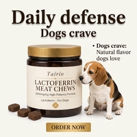 Friandises Tendres pour Chiens : Formule Immunitaire Haute Puissance au Lactoferrine pour Chiens de Grande Race et Chiots – Soutien Quotidien Premium pour le Bien-être et la Vitalité – ODM