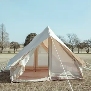 Outdoor Familie Luxe Yurt Glamping Pod Katoenen Canvas Tent Grote Maat Self-Drive Tent
