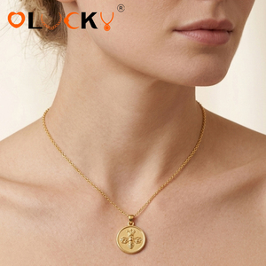 Collar con Colgante de Abeja Reina Delicado, Chapado en Oro de 18K, Resistente al Agua, para Mujer, Uso Diario, Fabricante de Joyería Personalizada LUCKYJIU - Product Image 3