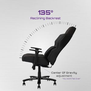 Chaise de jeu de bureau à dossier inclinable pour e-sports professionnel pour adultes Silla <span class=keywords><strong>Gamer</strong></span> Pro en daim noir très confortable - Product Image 3