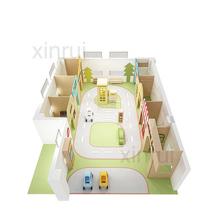 डेकेयर में टॉडलर्स के लिए एक शैक्षिक यातायात सुरक्षा खेल शहर, एक हाथ से सीखने के माध्यम से खेलने का अनुभव प्रदान करता है। - Product Image 2