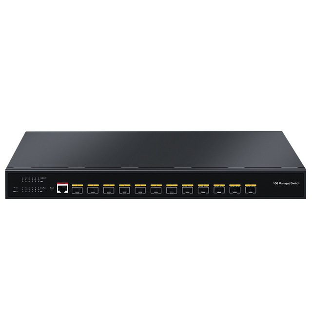 L3 Managed 12 Port 10G SFP Network Switch with 6KV Built-in Power Supply DHCP/QOS/VLAN Supported