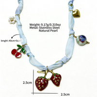 Collier Pendentif en Alliage de Dentelle Personnalisable avec Perles d'Eau Douce Naturelles en Gros Muses Jewels – Collier en Acier Inoxydable Colar De Perola