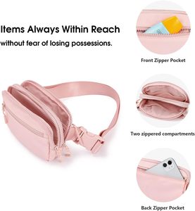 Mini riñonera unisex para entrenamiento, correr y senderismo, bolsa de pecho LULU personalizada con correa ajustable y patrón de frutas, suministro al por mayor - Product Image 4