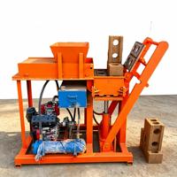 Machine à briques Lego hydraulique diesel 12HP / Cycle de 60 secondes, sans électricité, idéale pour les petites briqueteries et les logements ruraux