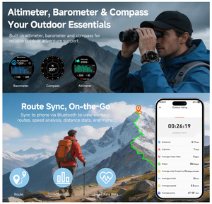 Reloj Inteligente GPS Resistente para Hombre, con GPS GLONASS Integrado, Resistente al Agua 3ATM, Reloj Deportivo con Altímetro y Barómetro - Product Image 3