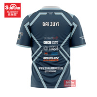 Maillot de jeu esports de sublimation personnalisé imprimé sur toute la surface, le plus sélectionné
