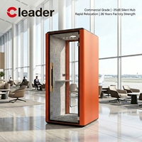 Cabine insonorisée portable pour centres commerciaux et halls d'hôtels, pod acoustique pour l'intimité avec ventilation silencieuse, cabine silencieuse