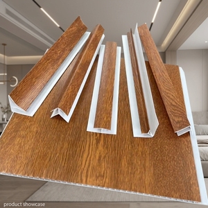 Profilé de moulure de plafond en PVC, ligne décorative intégrée, corniche de plafond pour les pièces intérieures - Product Image 3