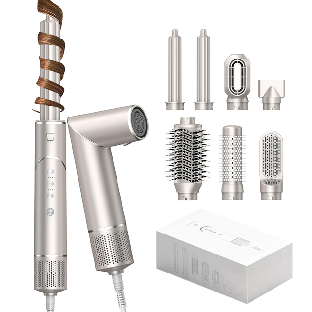 Professional Foldable 7 in 1 High Speed Hair air Wrap Dryer Multi Styler All in 1 Hot air Brush Private Label Hair Wrap Dryer
