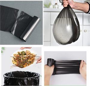 Huamaohengchun 6 Rollos de Bolsas de Basura Desechables Pequeñas, Material LDPE, para Oficina y Baño (120 Unidades, 4 Galones, Negras) - Product Image 6