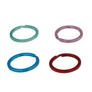 Customized Round Metal Keychains Colored Electrophoretic Keychain <b>Accessories</b> Fashion Trend Toy Bag Pendants - Product Image 2