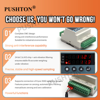 Transmisor de Pesaje Digital PUSHTON para Riel DIN, Interfaz RS485 RS232, Amplificador de Celda de Carga, Equipo de Pesaje Industrial OEM