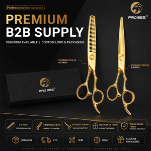 Set di <span class=keywords><strong>Forbici</strong></span> Professionali da <span class=keywords><strong>Barbiere</strong></span> ATS314 in Acciaio Inossidabile con Lama Affilata - Product Image 6