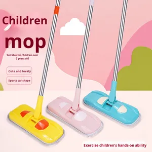 Mini vadrouille rétractable en chenille et ensemble de balais à main pour enfants de la maternelle avec pelle à poussière et <span class=keywords><strong>balai</strong></span> en plastique - Product Image 2