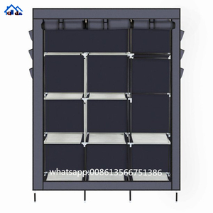 Armario Plegable Económico de Tela No Tejida, Armario Portátil Plegable, Armario de Tela Metálica <span class=keywords><strong>para</strong></span> Dormitorio, Fácil de Montar - Product Image 6