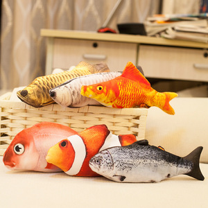 Mainan Flopping Listrik Bergerak USB Charge, Mainan Kucing Kicker Floppy Jiggle Gerakan Ikan Anak Kucing Mainan Latihan Interaktif Bergerak Kucing - Product Image 3