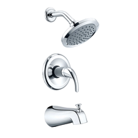Kit de robinetterie moderne monocommande pour baignoire et douche avec pommeau de douche à jet unique