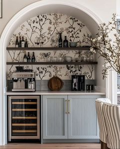 CBMMart Personnalisé Simple Français Ouvert Éclairage Verre Rangement du Vin Salle à Manger Armoire Modulaire de Cuisine Meuble Table à Café - Product Image 4