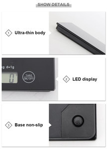 Báscula electrónica digital de vidrio para superficie de vidrio, balanza de cocina con pantalla de LCD - Product Image 6