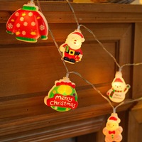 Guirlandes lumineuses LED de Noël, décorations de Noël, pendentifs Père Noël, bonhomme de neige, homme en pain d'épices pour arbre de Noël, fête à la maison